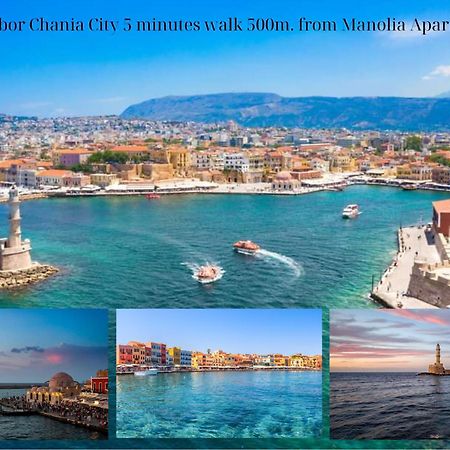 Center Manolia Dream 1 Bedroom Apartment 100M Away From The Beach Khania Eksteriør bilde