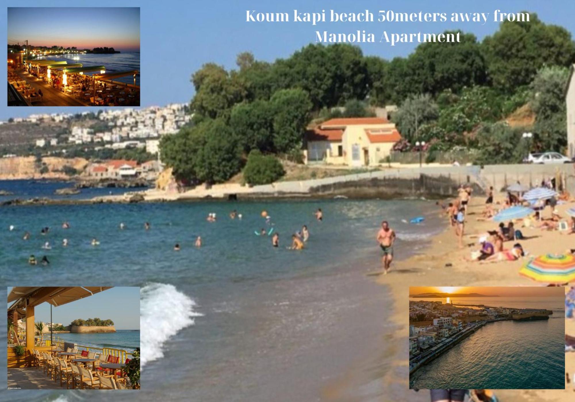 Center Manolia Dream 1 Bedroom Apartment 100M Away From The Beach Khania Eksteriør bilde