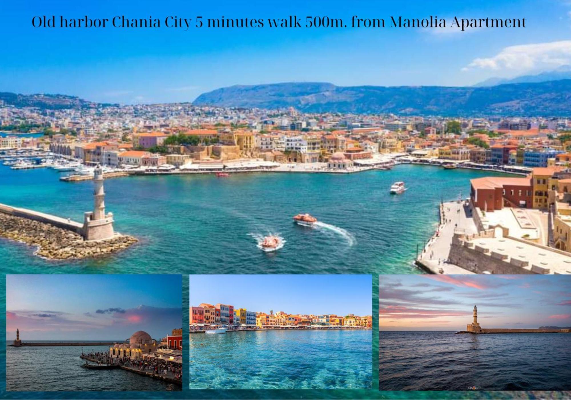 Center Manolia Dream 1 Bedroom Apartment 100M Away From The Beach Khania Eksteriør bilde